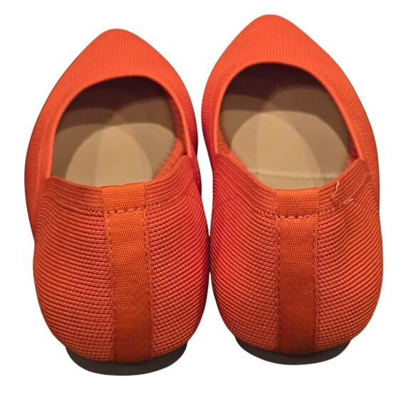CYNTHIA ROWLEY Chelsea Orange Pointed Toe Slip On Flats Size 8 - Picture 3 of 8
